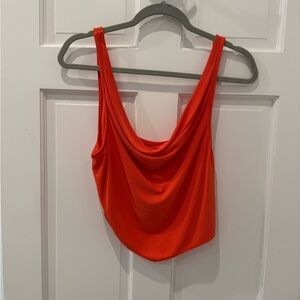 Urban Ourfitters Orange Drape Top